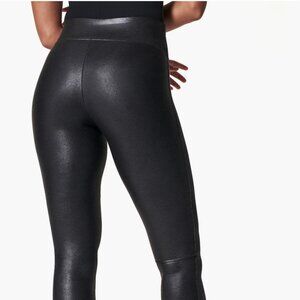 Spanx Leggings - Faux Leather - Size Medium Black
